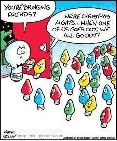 Funny Christmas Lights Joke Cartoon Picture | Funny Pictures