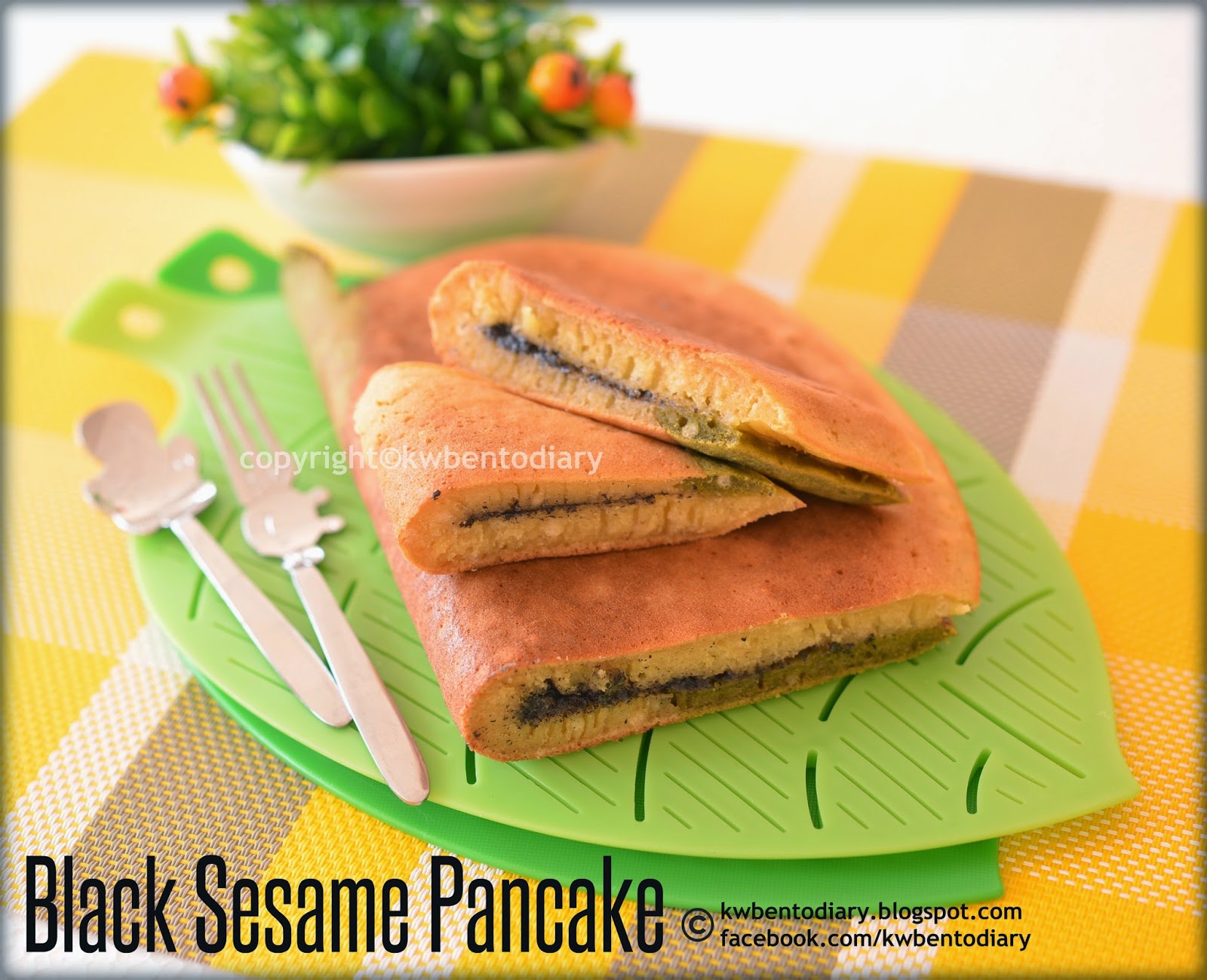 Karenwee's Bento Diary Tea break Black Sesame Pancake芝麻麥煎