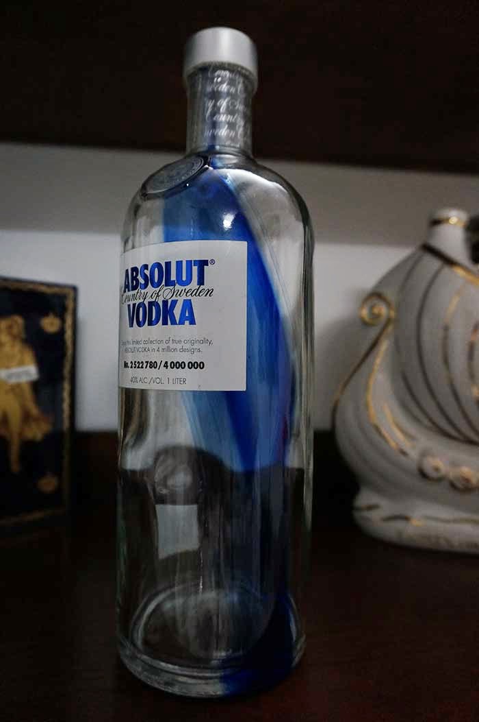 Empty Wine Bottles Collection Absolut Vodka with nice design