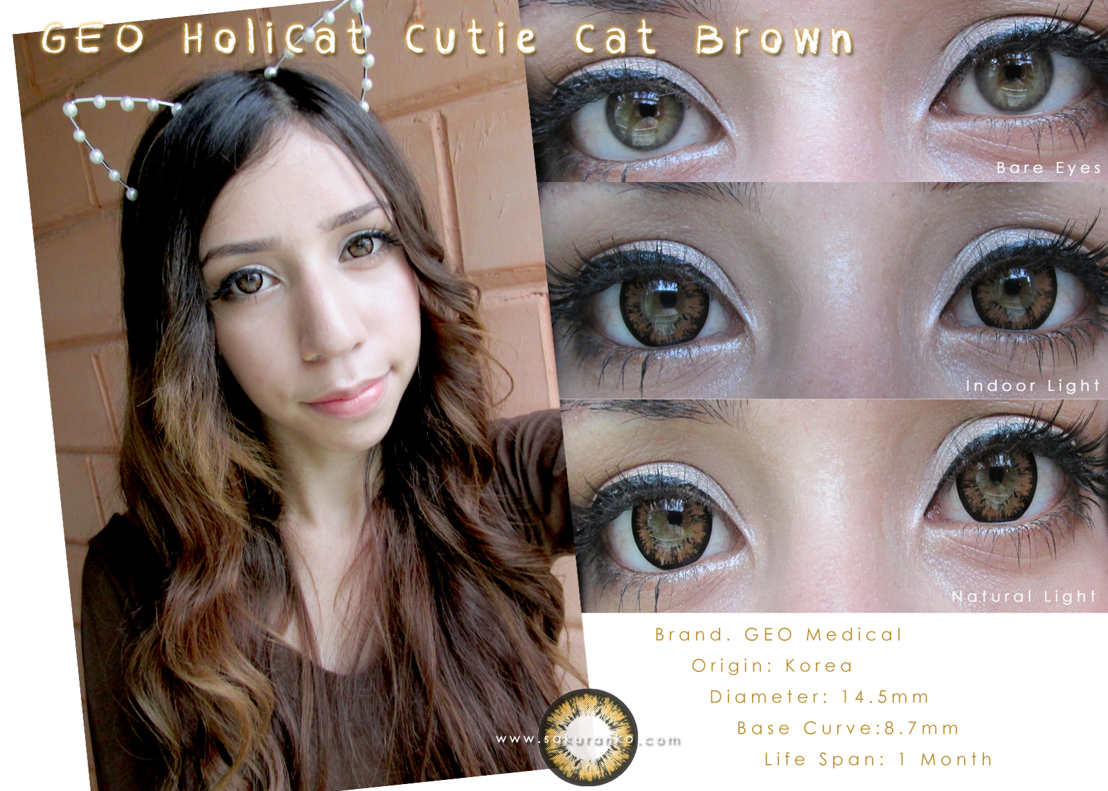 Sakuranko Geo Holicat Cutie Cat Brown