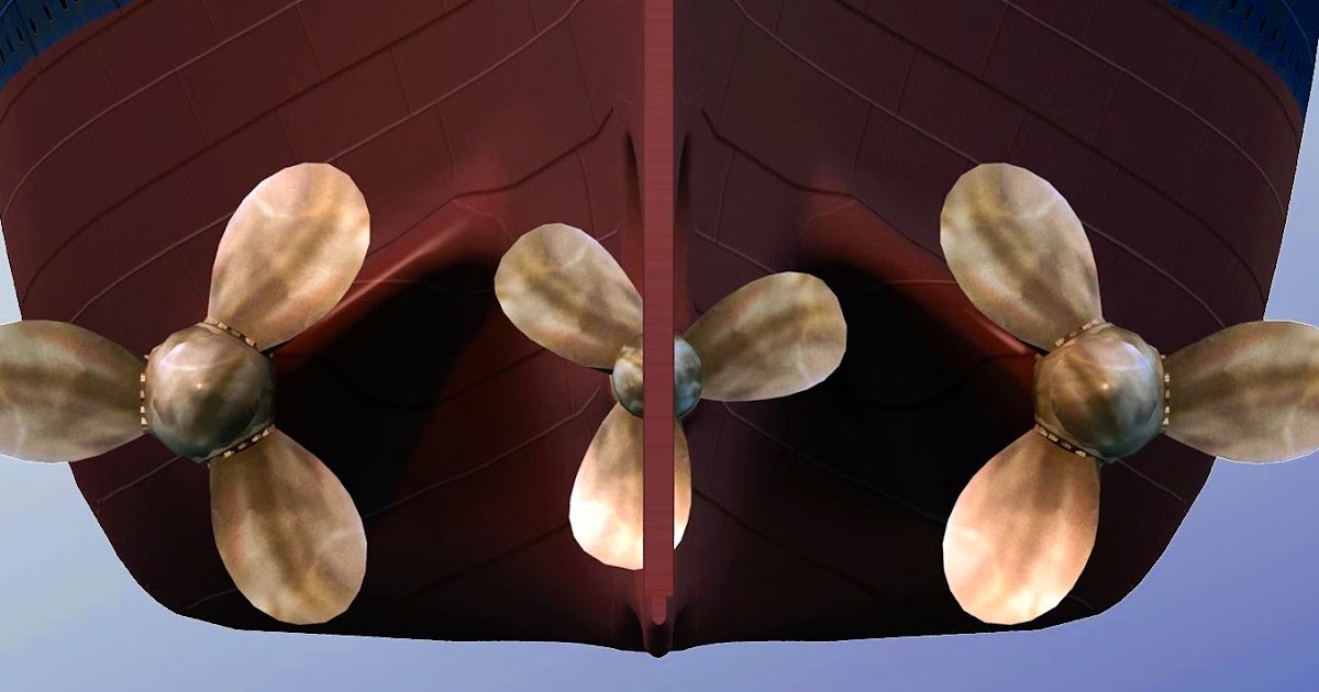 Titanic Database Titanic's central propeller 3 bladed or 4 bladed?