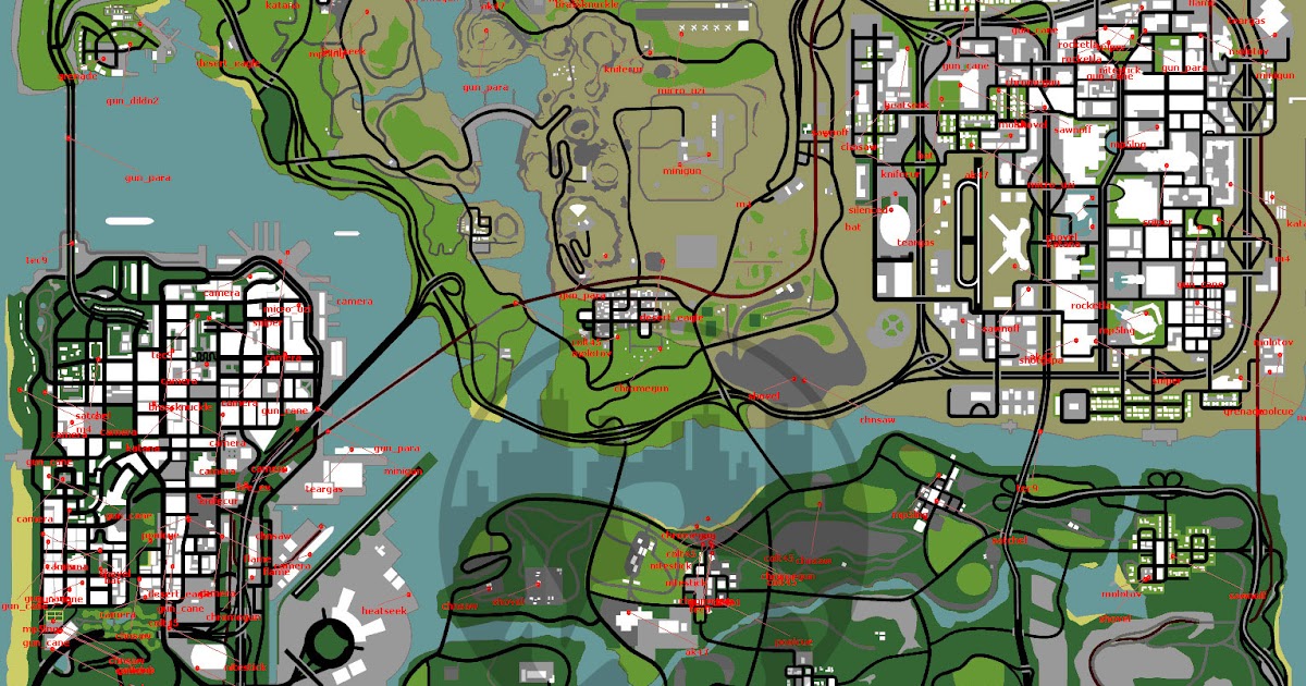 Gamer And Game Gta San Andreas Tempat Tempat Senjata