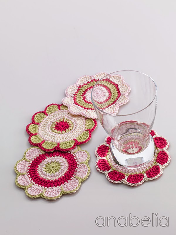 Spring Flowers coasters by Anabelia Craft Design