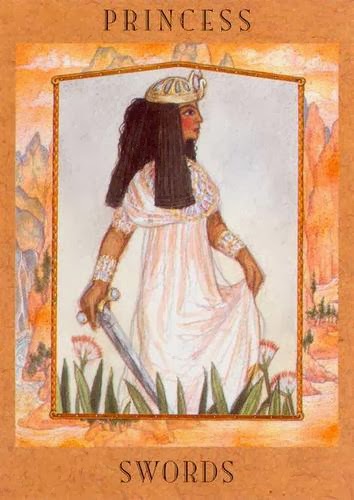 Tarot de las Diosas: Princesa de Espadas