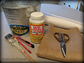 {Mod Podge Madness}: How to Decoupage a Galvanized Pail With Fabric