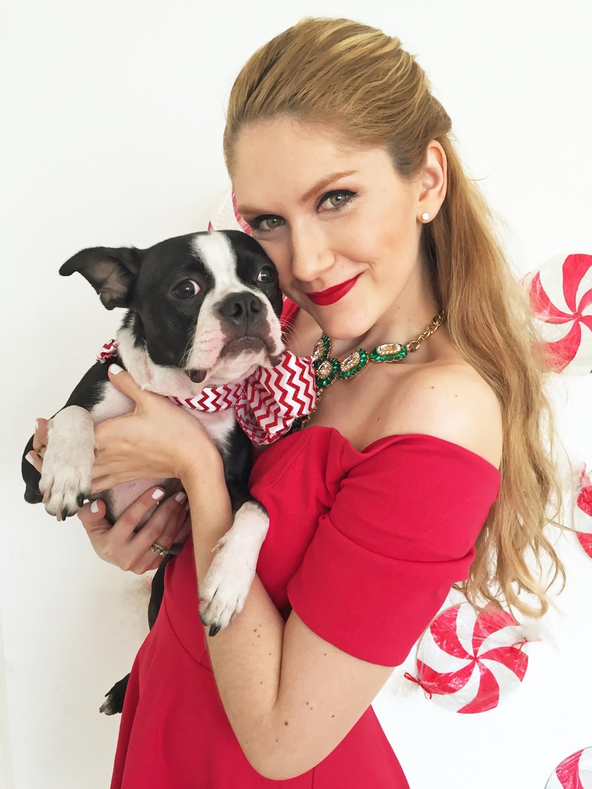 This peppermint background makes for a perfect Christmas photo with your pet or friends! Click through to learn how to make it yourself at home!
