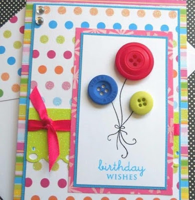 Thiệp sinh nhật Handmade Từ Cúc Áo Thiệp sinh nhật Handmade Từ Cúc Áo