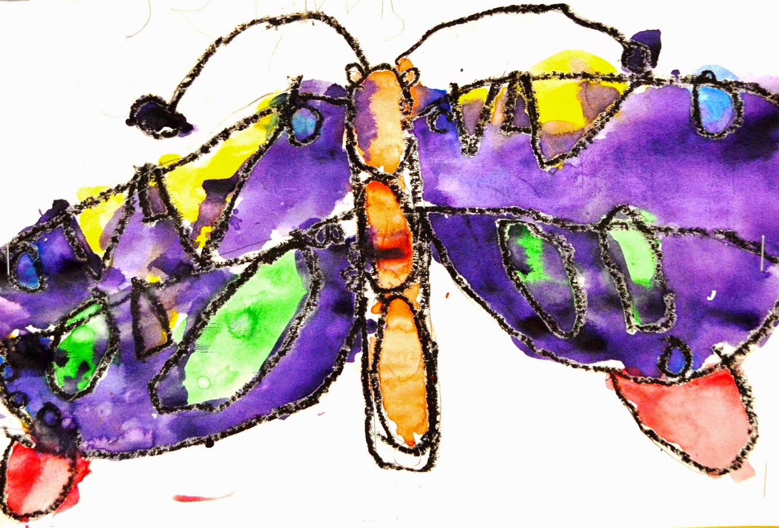 2nd Grade Butterfly Paintings Lessons from the K12 Art Room