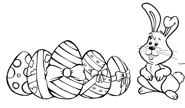desenhos para colori Coelhinhos da Páscoa com seus Ovos desenhos infantis Coelhinhos da Páscoa com seus Ovos