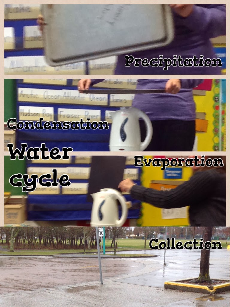 water cycle simulation in grades 2&3 Mathematics and Science in SD38