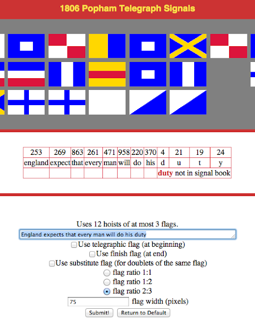 HMS Acasta Signal Flag Generator