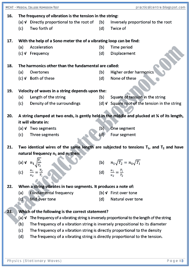 mcat-physics-stationary-waves-mcqs-for-medical-college-admission-test
