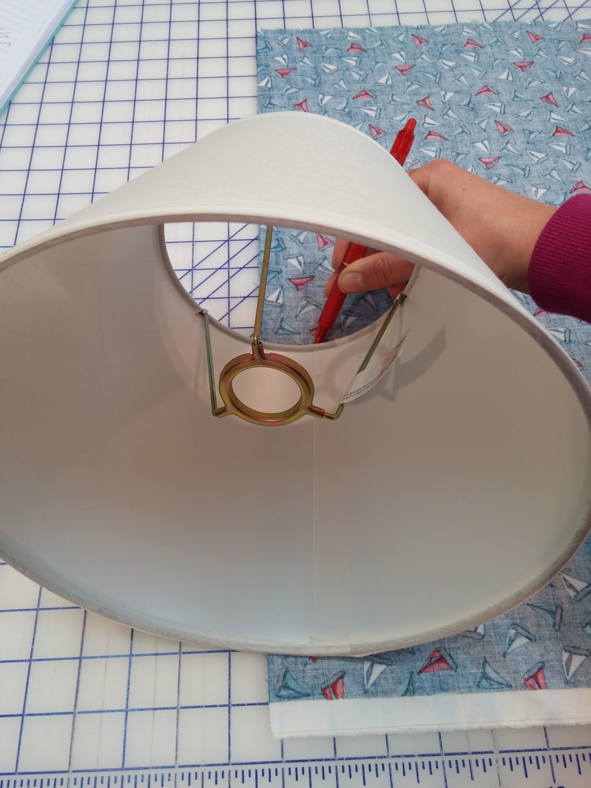 The Shabby A Quilting Blog by Shabby Fabrics How to Cover a Lamp
