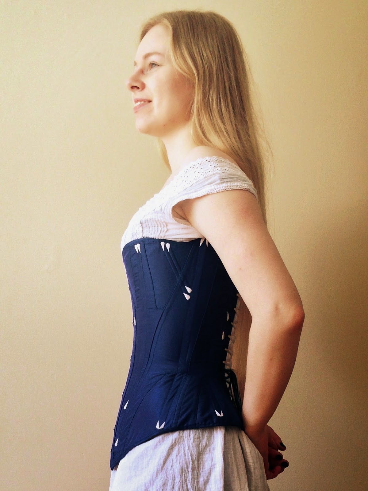 Isabel Northwode Costumes Blue 1876 Corset Finished