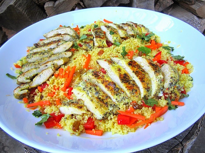 Moroccan Couscous w/ Grilled Lemon Chicken