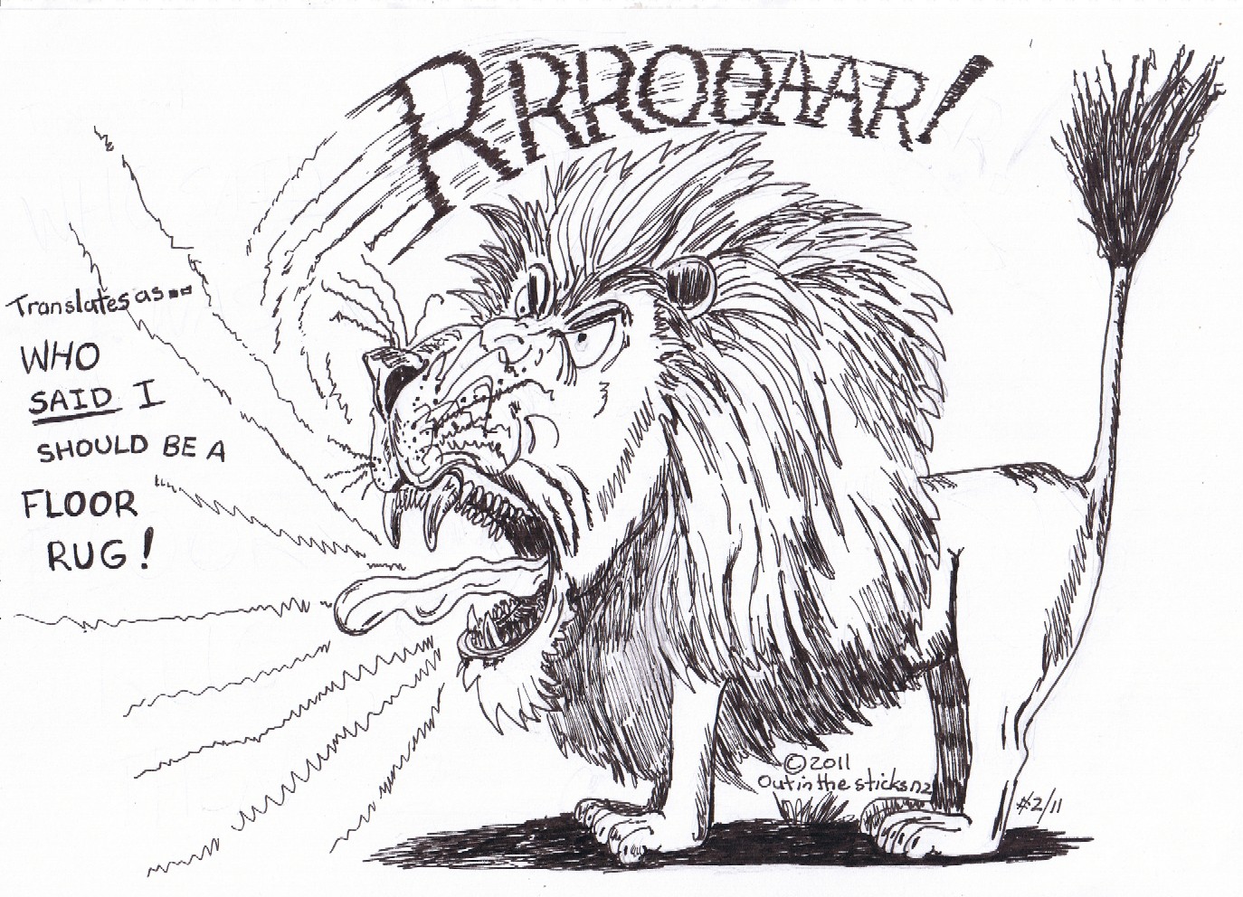 Cartoon African Lion