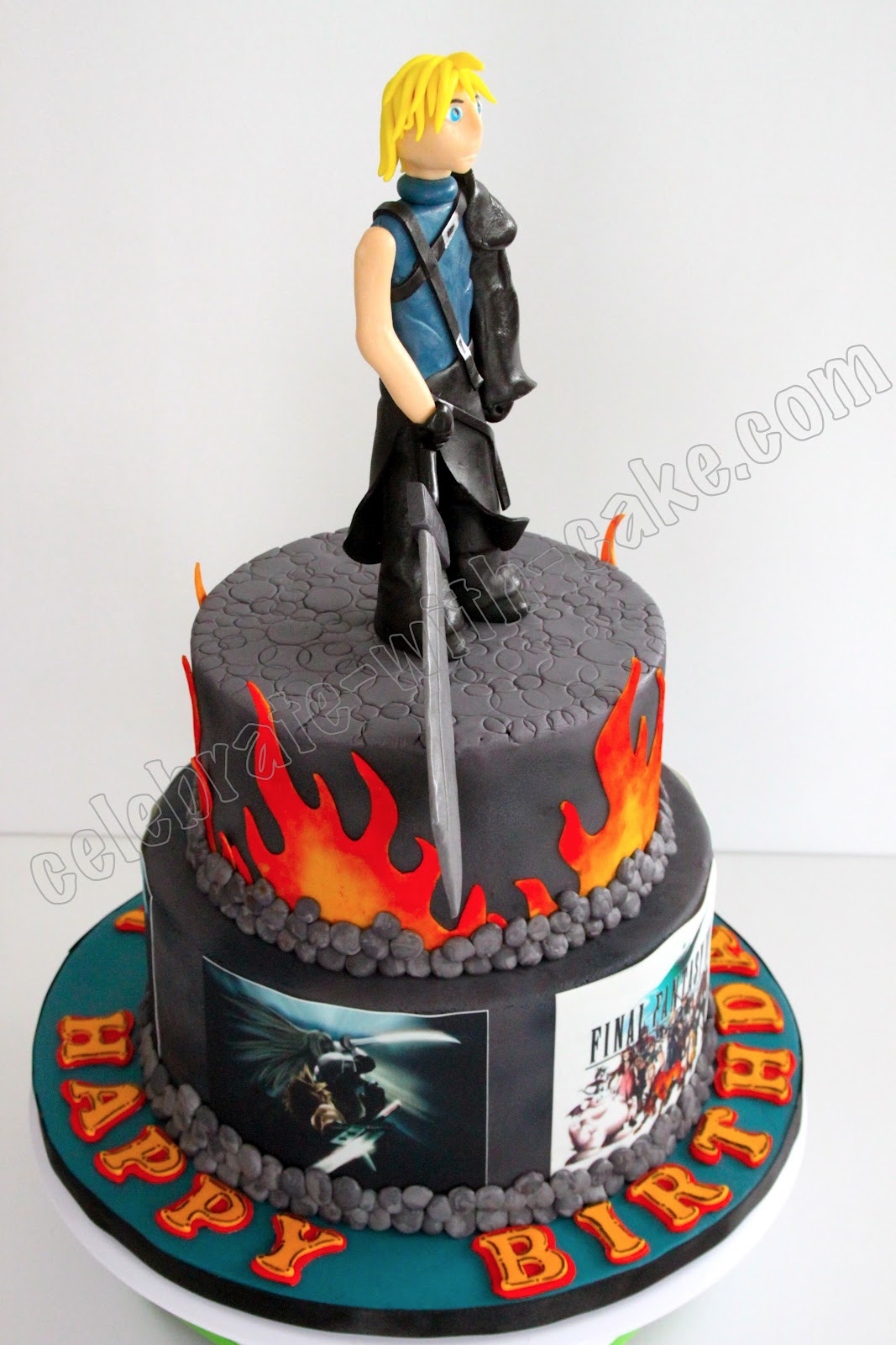 Celebrate with Cake! Final Fantasy 2 tier Cake
