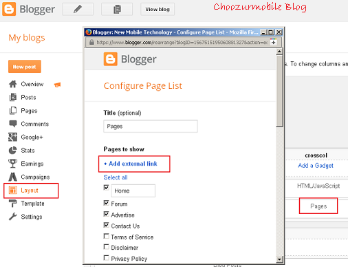 Adding External Link to Pages Adding External Link to Pages