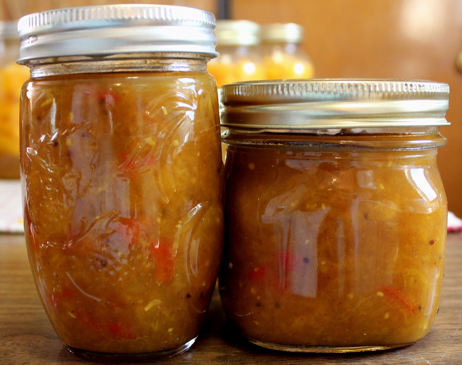 My Mountain Garden Gleanings Peach and Yellow Plum Chutney