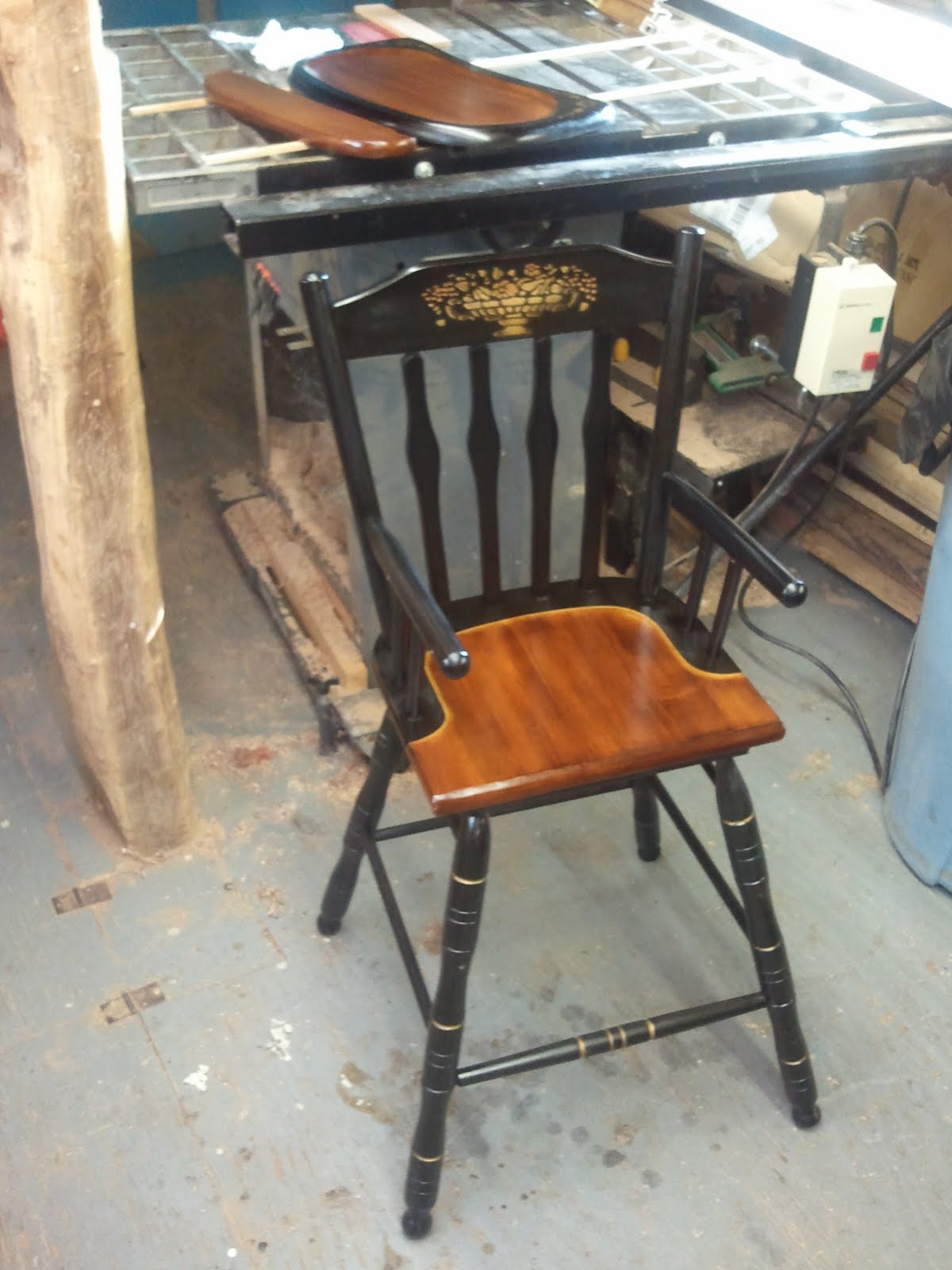 John Mark Power, Antiques Conservator Hitchcock Style High Chair 2 (1970)