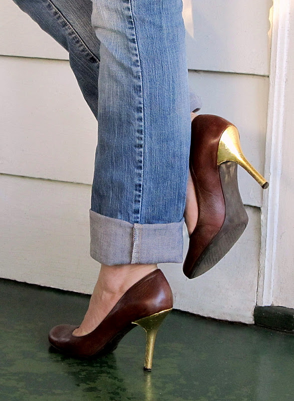 WobiSobi ReStyle 53 Gold Leaf Heels