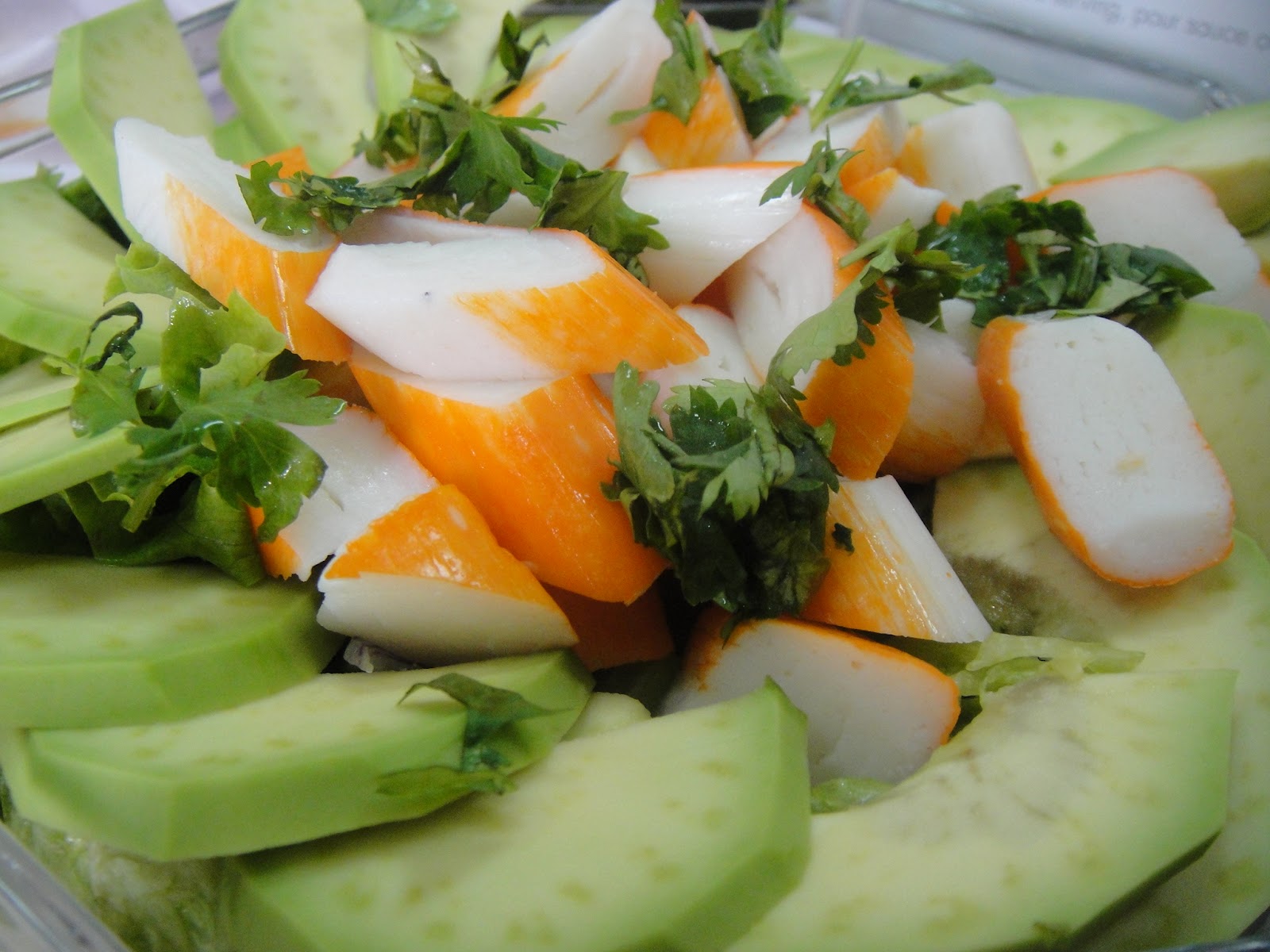 Maryam's Culinary Wonders 50. Surimi Avocado Salad