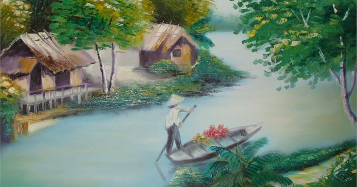 Tranh son dau phong canh dep - cua cuon - cua kinh 2