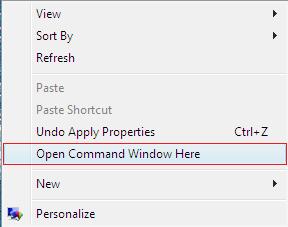 Command Prompt in right click menu