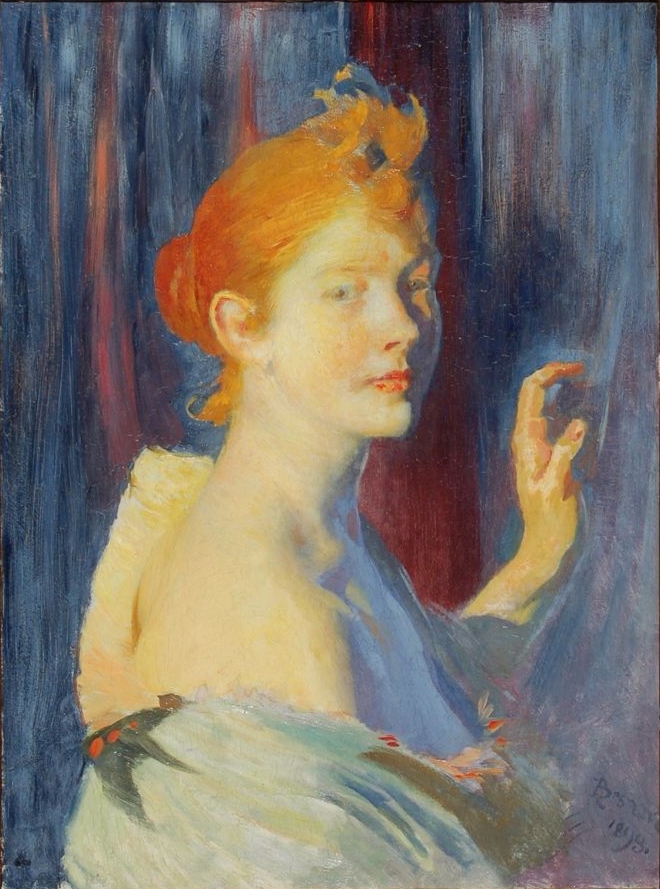 Albert  esnard Study of a young woman 