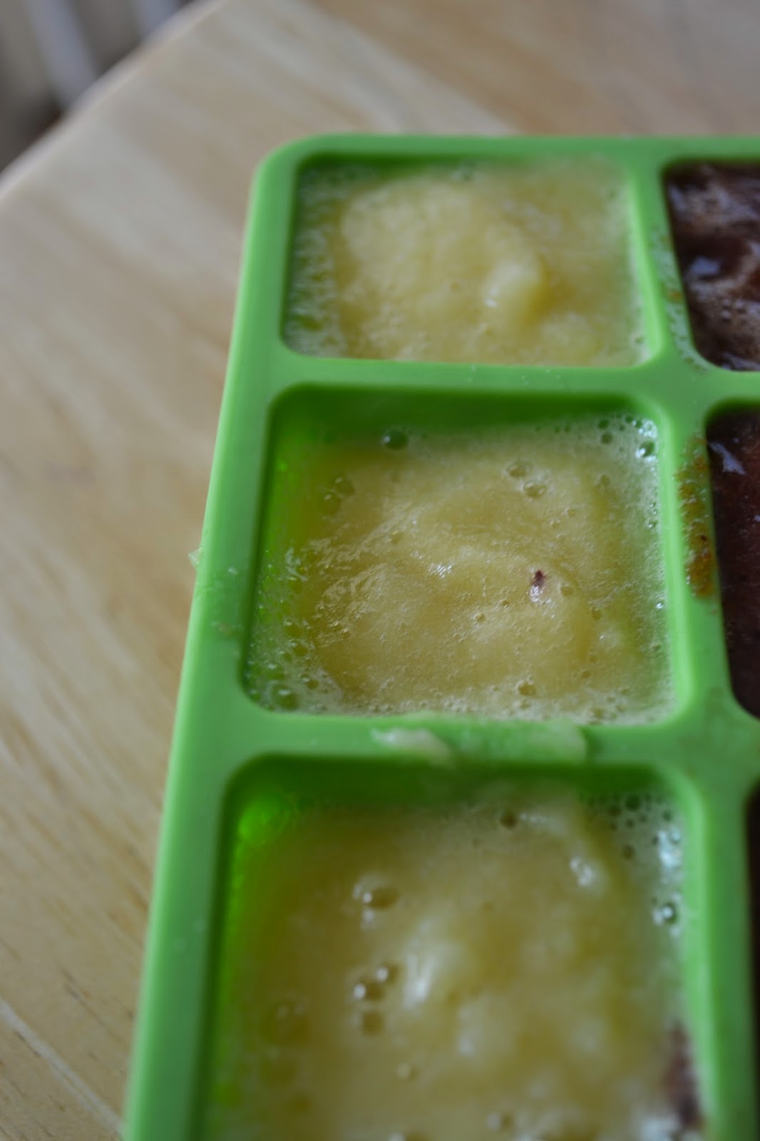 Homemade Baby Food Plum and Pineapple Purees