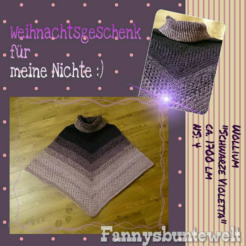 Fannysbuntewelt Ein Poncho Fur Meine Nichte