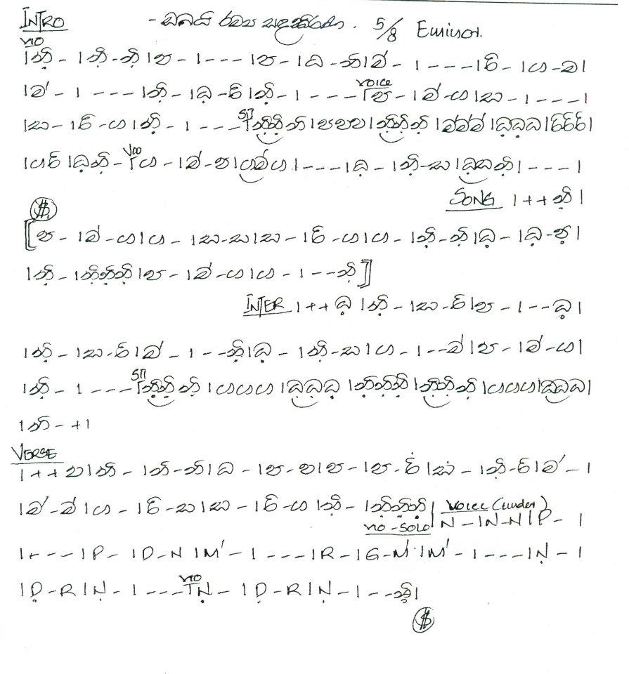 Wonderful Life... Sinhala Songs Notations