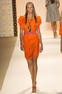 TURUNCU ELBİSELER Milly+Orange+dress