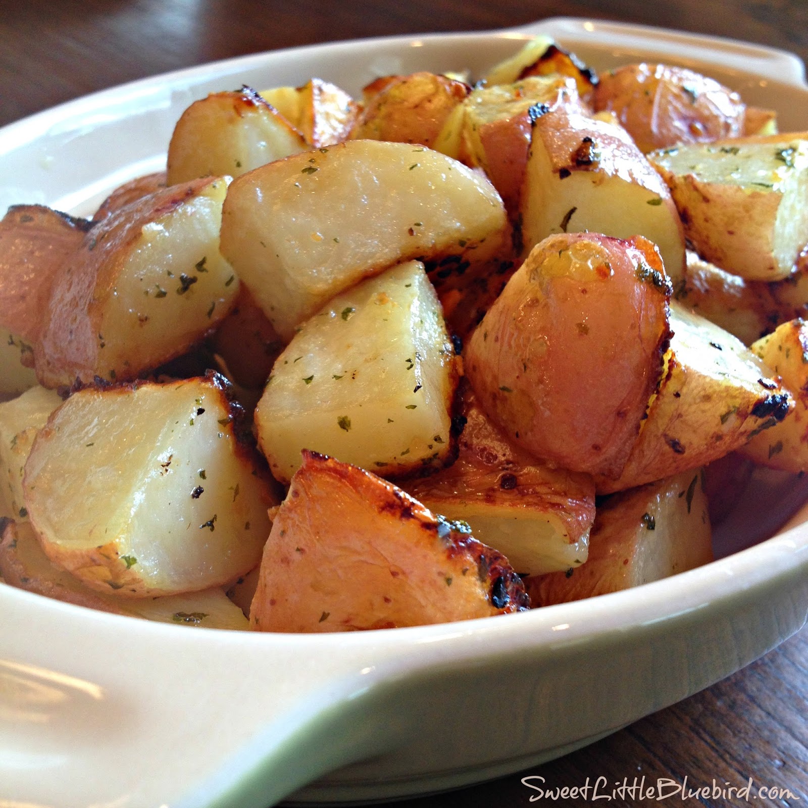 Perfect Garlic Roasted Potatoes Sweet Little Bluebird