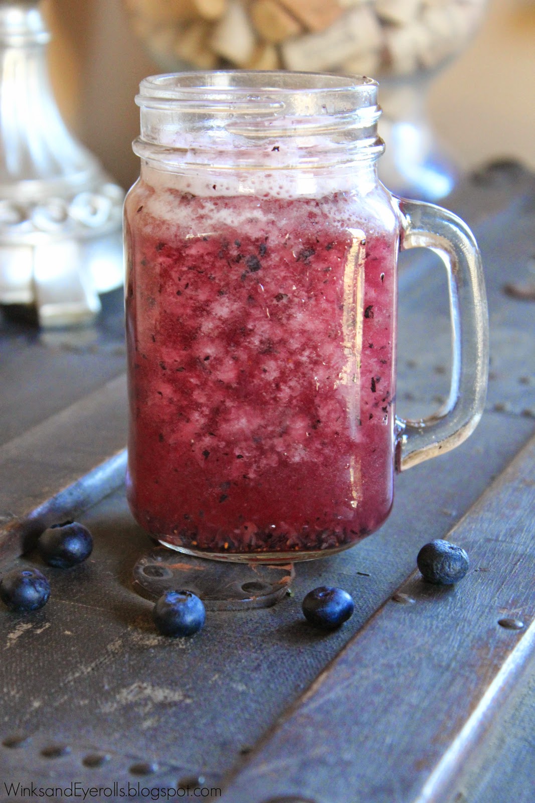 Beautifully Candid Blueberry Green Tea Smoothie