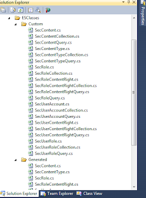 Microsoft EntitySpaces Solution Explorer Microsoft EntitySpaces Solution Explorer