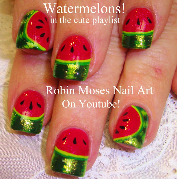 robin moses nail art "watermelon