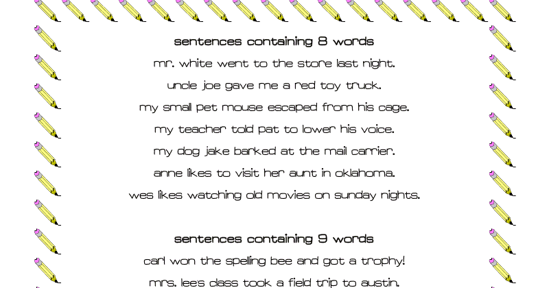 Ms. Lane's SLP Materials: Auditory Memory: Recalling Sentences