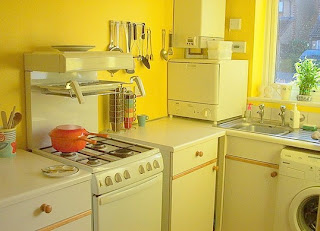 yellow kitchen cabinets images
