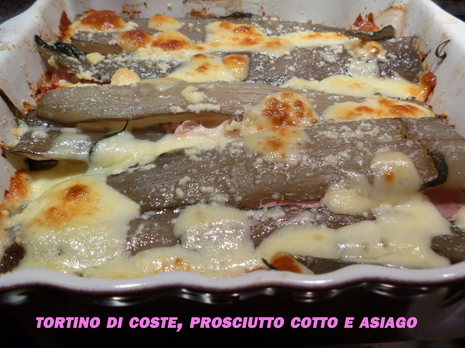 MEZZOGIORNO DI CUOCO TORTINO DI COSTE, PROSCIUTTO COTTO E ASIAGO
