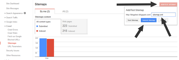 how to submit your sitemap to google webmaster tools blogolect