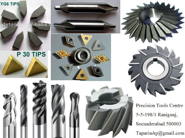carbide, tips, centre, drill, side and face cutter, p30