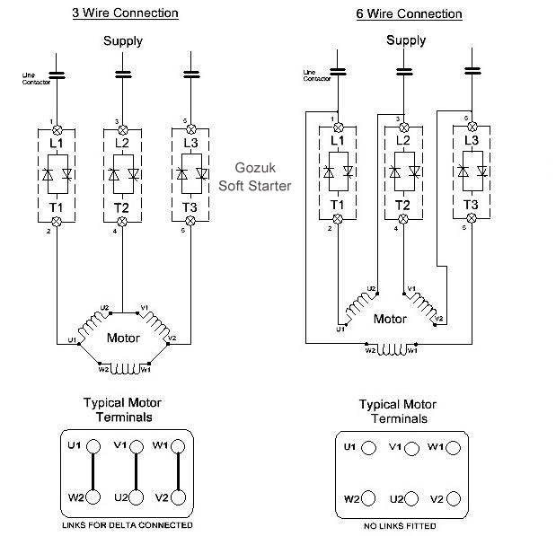 soft starter wiring diagram difference between soft starter in 3 wire 6 wire soft starter wiring diagram difference between soft starter in 3 wire 6 wire