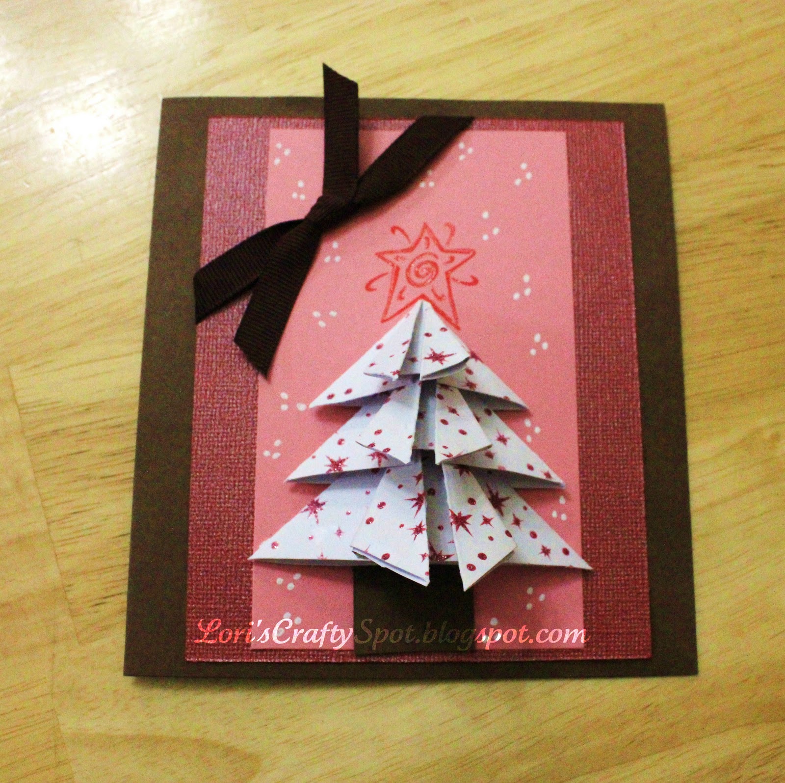 Lori's Crafty Spot Origami Christmas Tree Card