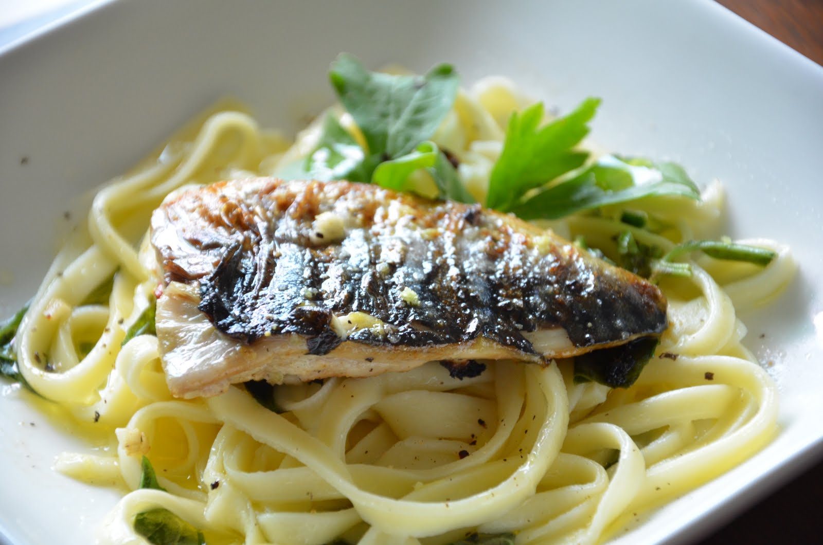 Fait Maison Grilled Mackerel & Homemade Lemon Linguine