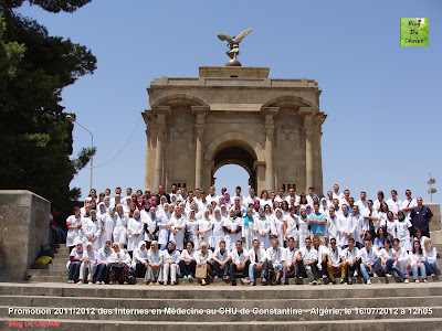 Photo N1: Promotion 2011/2012 des Internes en Médecine au CHU de Constantine - Algérie, le 16 juillet 2012 Photo N1: Promotion 2011/2012 des Internes en Médecine au CHU de Constantine - Algérie, le 16 juillet 2012