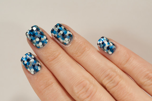 Blue Fish Scale Nail Art - wide 8