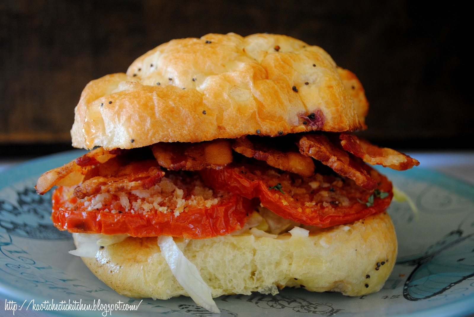 bacon, lettuce, and double tomato sandwich