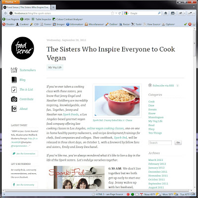 Screen shot of http://foodsense.is/blog/the-spork-sisters.