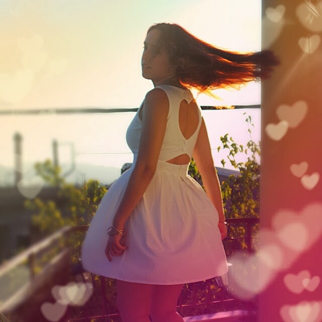 Redhead, Choies, Choiesclothes,outfit,white,white dress,dress,heart,open back winter, 2013, 2014